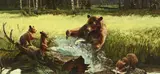 John Clymer, First Fishing Lesson