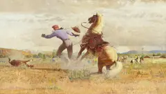 Teamwork by John Clymer, oil on canvas laid on board, sold Jul 2013