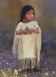 Donald Crowley, Apache Child, oil on canvas