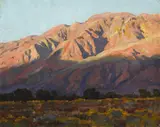 Inyo Range at Sunset, Lone Pine by Maynard Dixon, 1919, oil on canvas, sold Jul 2013