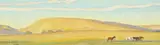 Maynard Dixon, Golden Range: Study for a Mural #2