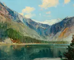 Oliver Dennett Grover, Avalanche Lake, Glacier National Park, oil on canvas