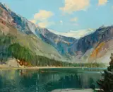 Oliver Dennett Grover, Avalanche Lake, Glacier National Park, oil on canvas