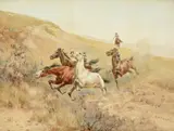 Herman W. Hansen, Herding Horses