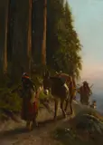 William Hahn, Indians on a Trail, 1880, oil on canvas