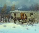 G. Harvey, Adobe House in Winter