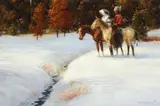 Harvey W. Johnson, Early Snow, oil on canvas laid on board