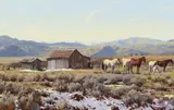Francois Koch, High Country Rendezvous, oil on canvas