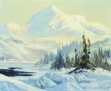 Theodore Roosevelt Lambert, Mt. Drum, Alaska, 1956, oil on canvas laid on board