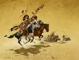 Frank McCarthy, On the War Path, 1977, oil on board
