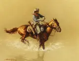 Frank McCarthy, Trooper, 1975, oil on canvas laid on board