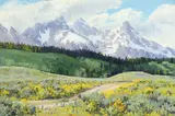 Conrad Schwiering, Alpine Garden, oil on board