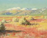 Joseph Henry Sharp, Fall Color at Crow Agency, oil on canvas