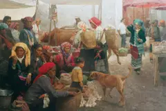 Mian Situ, Cangyuan Market Day, Yun Nan Province, 2013, oil on canvas