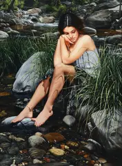 Duffy Sheridan, Quiet Water Reverie, oil on canvas
