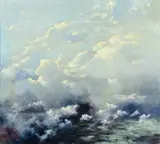 Eric Sloane, A Single Plane on the Edge of a Storm, oil on canvas