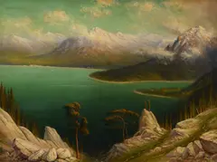 James E. Stuart, Emerald Bay, Lake Tahoe, 1914, oil on canvas