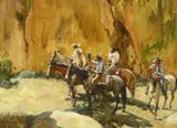 Donald Teague, Ambush, watercolor on paper