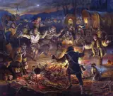 William Ahrendt, Rendezvous Revelers, oil on canvas laid on board
