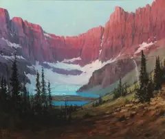 Louis Akin, Iceberg Lake – Glacier Park, 1910, oil on canvas