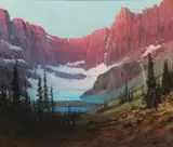 Louis Akin, Iceberg Lake – Glacier Park, 1910, oil on canvas