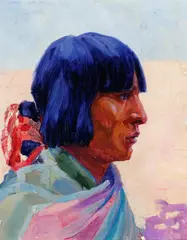 Zuni Woman by Henry Balink, circa 1939, oil on canvas laid on board, sold Jul 2012