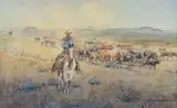 Point Rider by Edward Borein, watercolor on paper, sold Jul 2012