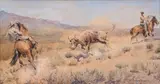 Team Roping by Edward Borein, watercolor on paper, sold Jul 2012