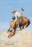 Edward Borein, Swappin' Ends, 1916, gouache on paper