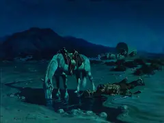 Belmore Browne, The Waterhole, 1939, oil on canvas