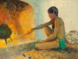 E. Irving Couse, Pueblo Fireplace