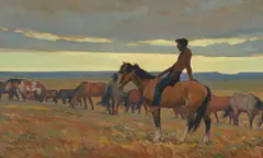 Maynard Dixon, Lone Bull, 1918, oil on canvas