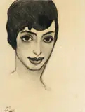 Maynard Dixon, Mexican Girl (Oct. 1926), charcoal on paper