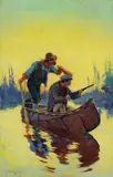 Oliver Kemp, Moose Hunters, circa 1914, oil on canvas