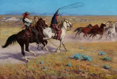 Richard Lorenz, Fading Horses, oil on canvas