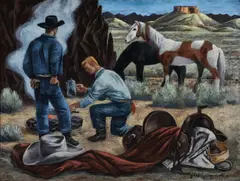 Fletcher Martin, Coffee Time, circa 1948, oil on canvas