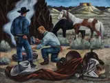 Fletcher Martin, Coffee Time, circa 1948, oil on canvas
