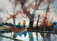 Roy Martell Mason, Start of a Good Day, watercolor on paper