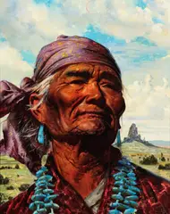 R. Brownell McGrew, The Navajo Frank Parish, oil on board