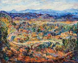 Alfred Morang, Santa Fe, Canyon Road, oil on board