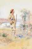 Edgar S. Paxson, Captain Lewis at Black Eagle Falls