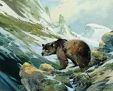 Werner Plangg, Canadian Monarch, oil on canvas