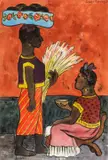 Diego Rivera, Untitled (Mujeres), 1939, watercolor on rice paper