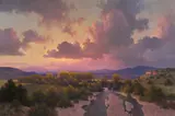 Michael Stack, Evening in the Gila Valley, oil on canvas
