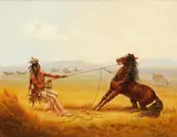 James Walker, Wild Horse Catchers, 1877, oil on canvas