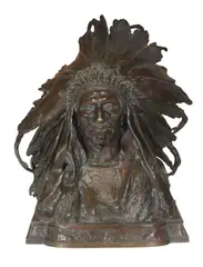 Adolph Alexander Weinman, Chief Black Bird... Ogalalla Sioux, bronze (No. 1 Casting)