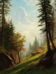 Albert Bierstadt, Among the Bernese Alps, 1868, oil on canvas