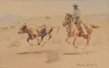 Edward Borein, Rounding Up a Stray