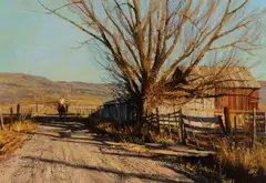 Valoy Eaton, Riding Double, oil on board