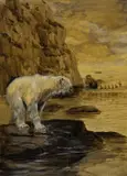 A. B. Frost, Polar Bear, watercolor on paper